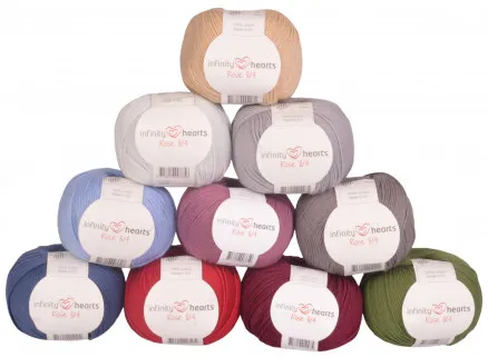 Infinity Hearts Rose 8/4 Garnpakke 08 Støvede farver - 10 stk - Garnpakke 08 Støvede farver